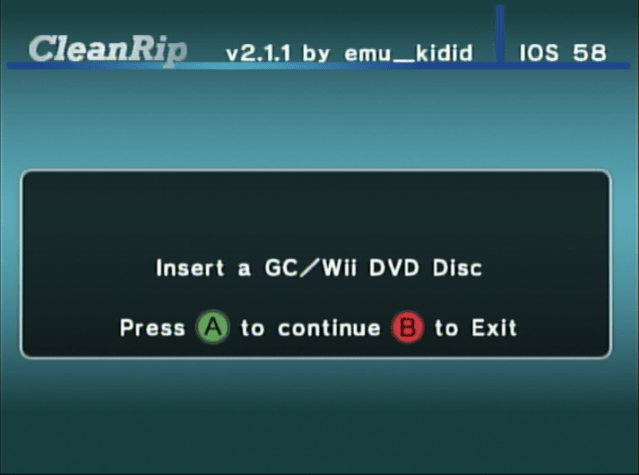 CleanRip asking to insert a disc